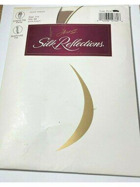 VTG Womens Hanes Silk Reflection Sheer Control Top Pantyhose AB Little Color 718